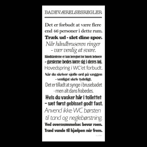 Husregler - Badev�relset
