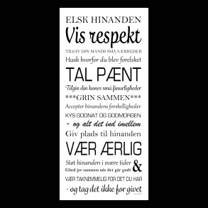 Husregler - Elsk hinanden